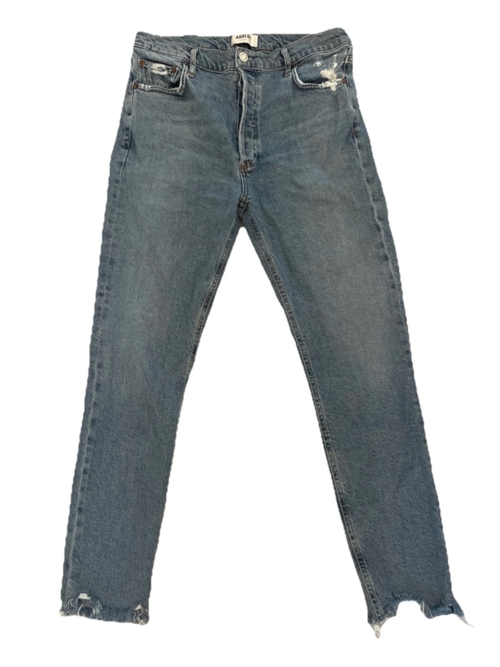 Agolde Nico High Rise Slim Jeans Regular Wash Blue Denim A093D-3002 Size 29